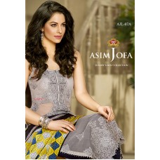 Asim Jofa Luxury Lawn Collection 2016 Original - 03 Pcs Suit AJL7-A